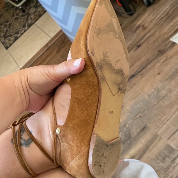 Flats with ankle wrap.  Lots of wear left. Size 8 - Picture 4 of 4